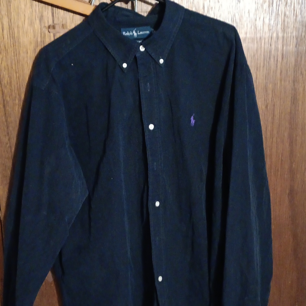 Polo button down black 2xl